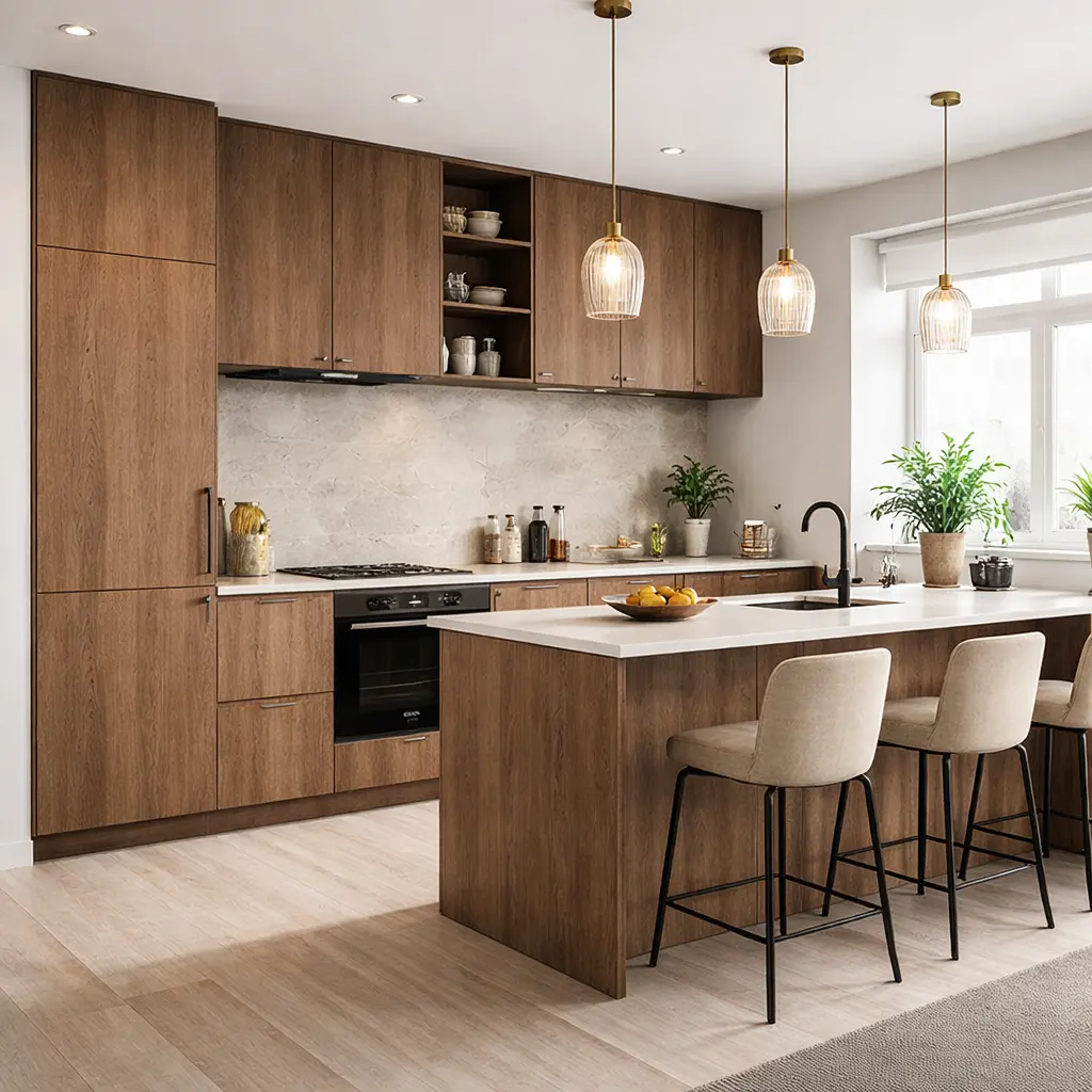 Cocina con melamina